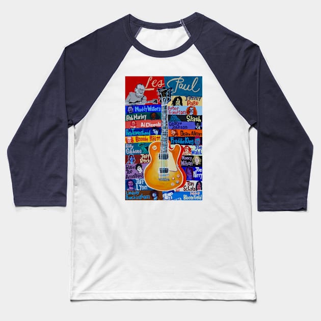 Les Paul Tribute Baseball T-Shirt by SPINADELIC